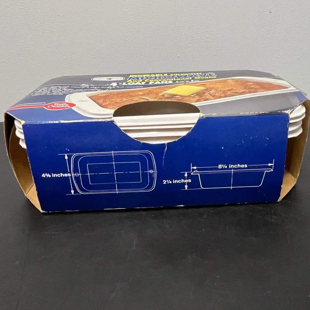 VTG Nordic Ware Reusable Microwave Conventional‎ Oven 4 Loaf Pans Betty Crocker